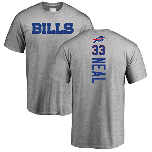 Men NFL Buffalo Bills #33 Siran Neal Ash Backer T Shirt